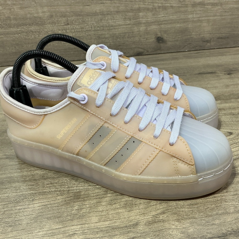 Adidas Women's Superstar Jelly FX4323 Orange Purple Shell Toe Sneakers Size 7.5